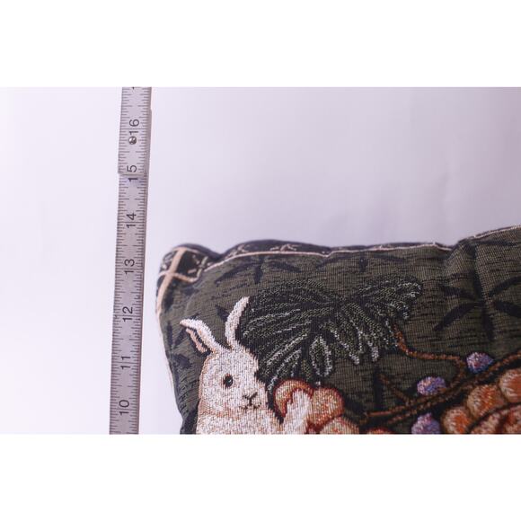 New Country Gear, Throw Tapestry Pillow with Rabbits, Accent, ~ 250729-WH 1332 - Picture 2 of 3